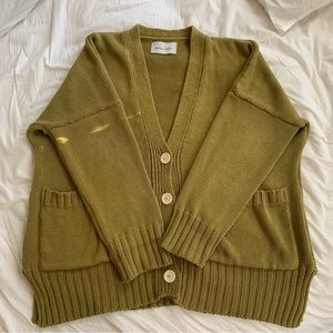 nonna lietta gilda cardigan in matcha cotton